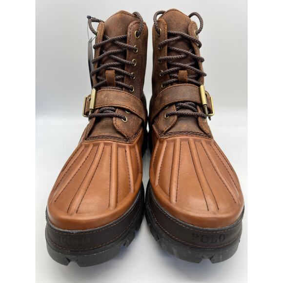 Polo Ralph Lauren Oslo High Waterproof Leather Suede Boots Men's Size 10.5D - Picture 10 of 11